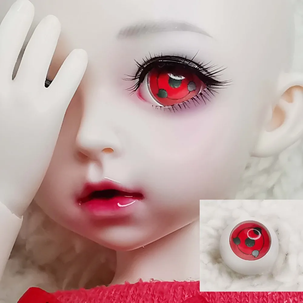 Японский комикс амимация sharingan eyes BJD fo 1/4 кукла ручной работы 12 мм 14 16 18 20 22