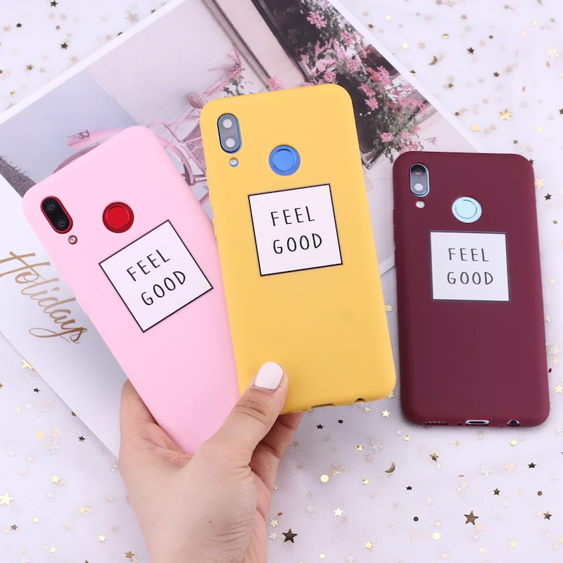 For Samsung S8 S9 S10 S10e S20 Plus Note 8 9 10 A7 A8 Feel Good Vibes Girl YES Candy Silicone Phone Case Cover Capa Fundas | Мобильные