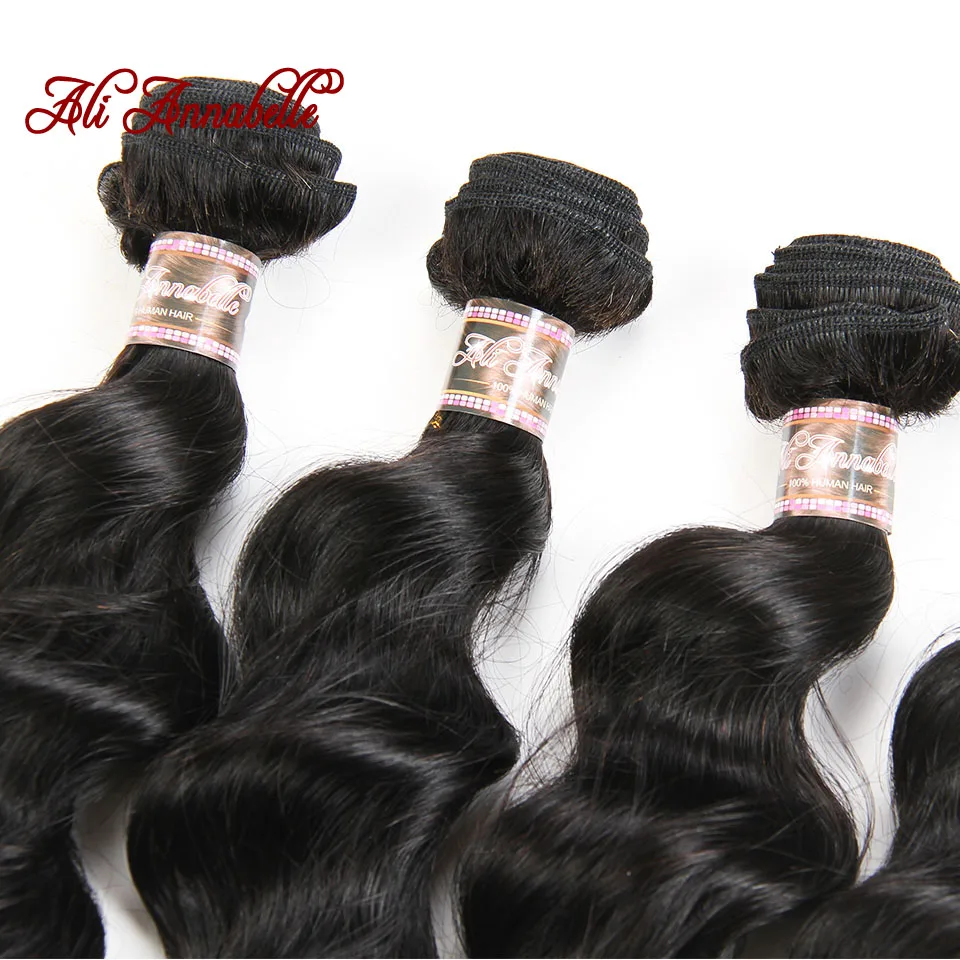 Али ANNABELLE волос перуанское неплотное переплетение машина двойные пряди для наращивания 100% Remy человеческие волосы 1/3/4 шт. 10 "-28"