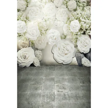 

Vinyl photography backdrops White rose Flowers Wedding backdrop Love Background vinyl backdrops for photo studio