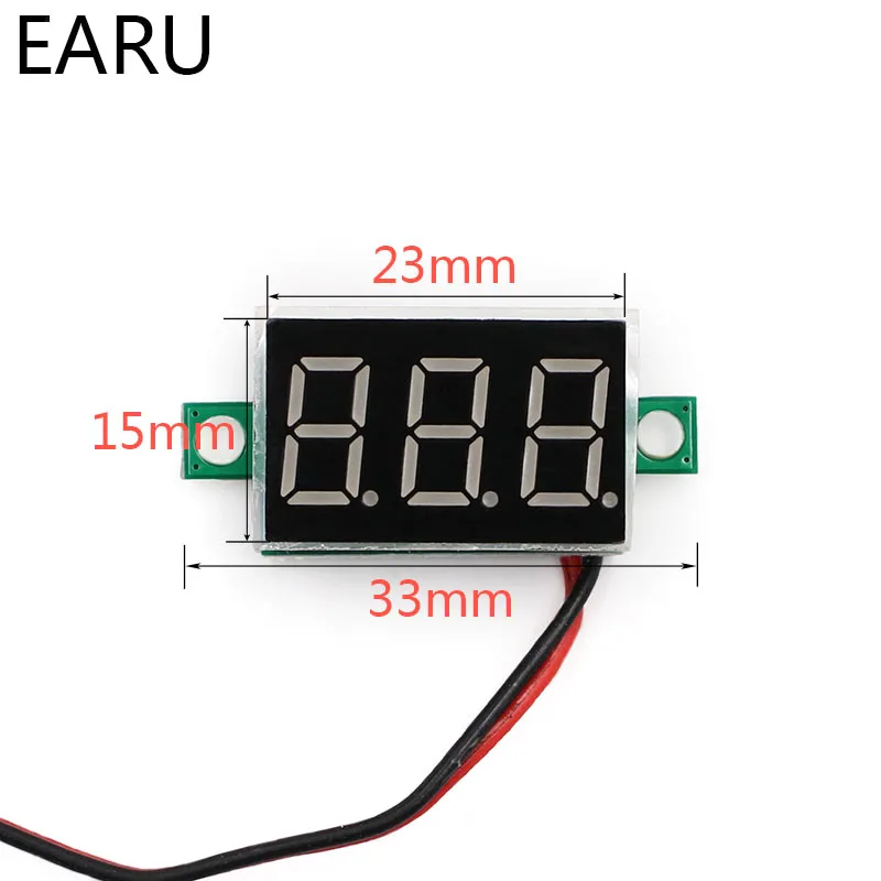 Красный светодиодный Дисплей Мини цифровой 4,5 v-30 v вольтметр тестер Напряжение Панель метр Вольтметр для электромобиля или мотоцикла автомобиля синий зеленый Лидер продаж