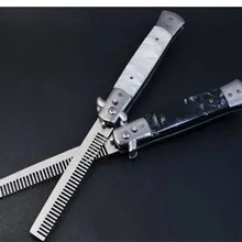 Расческа инструменты для самостоятельного ухода SNon-вышитые стальные автоматические гребень на пружине стопорное кольцо карманная расческа американская масляная голова большие Слаксы