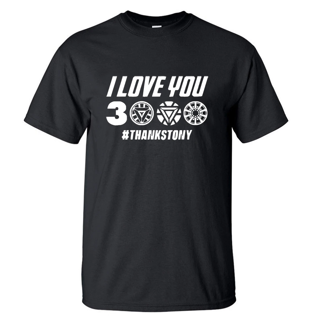 

I Love You 3000 Times T shirt Men Superhero Iron Man Tony Stark The Avengers Summer T Shirts Cotton Short Sleeve Black Tshirt