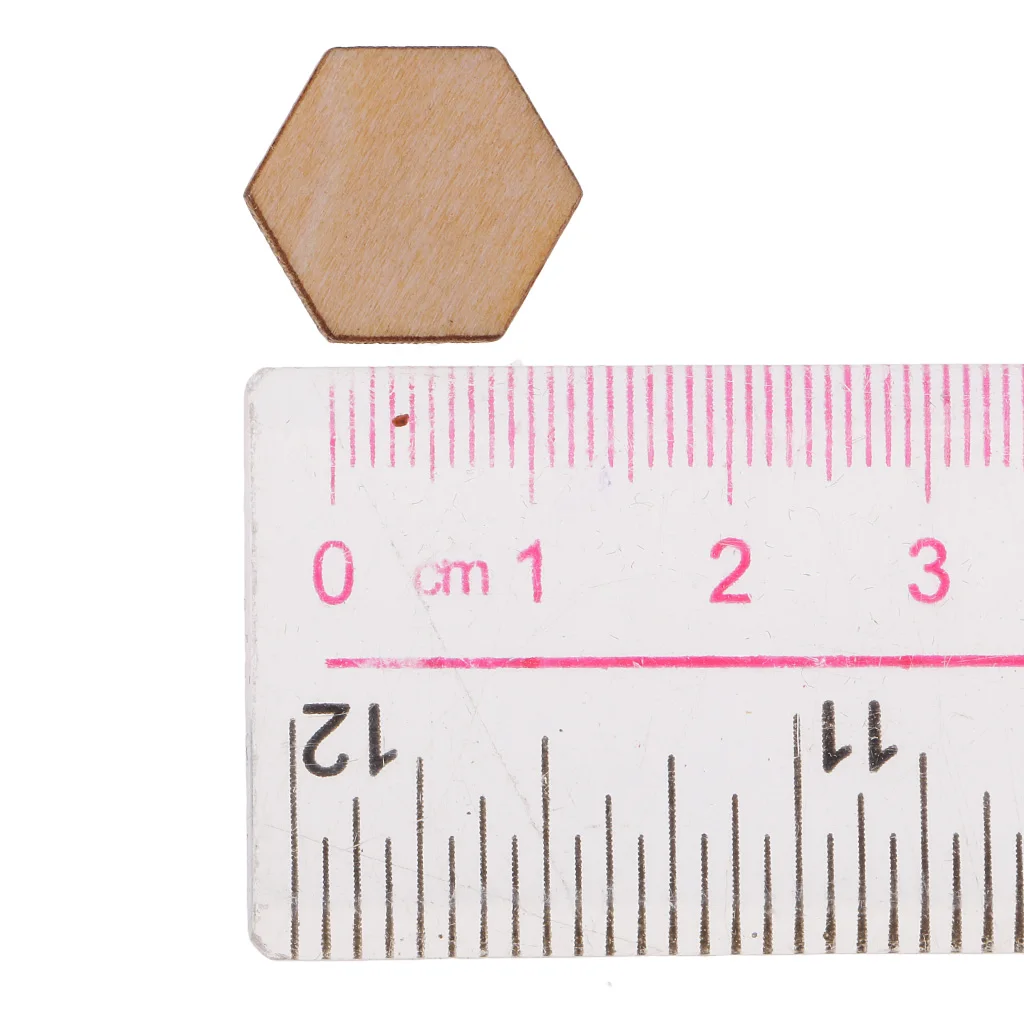 50/100/200pcs Wooden Hexagon Shapes MDF Cutouts Blank Embellishments Craft for DIY Scrapbooking Card Making Decoration Ornaments