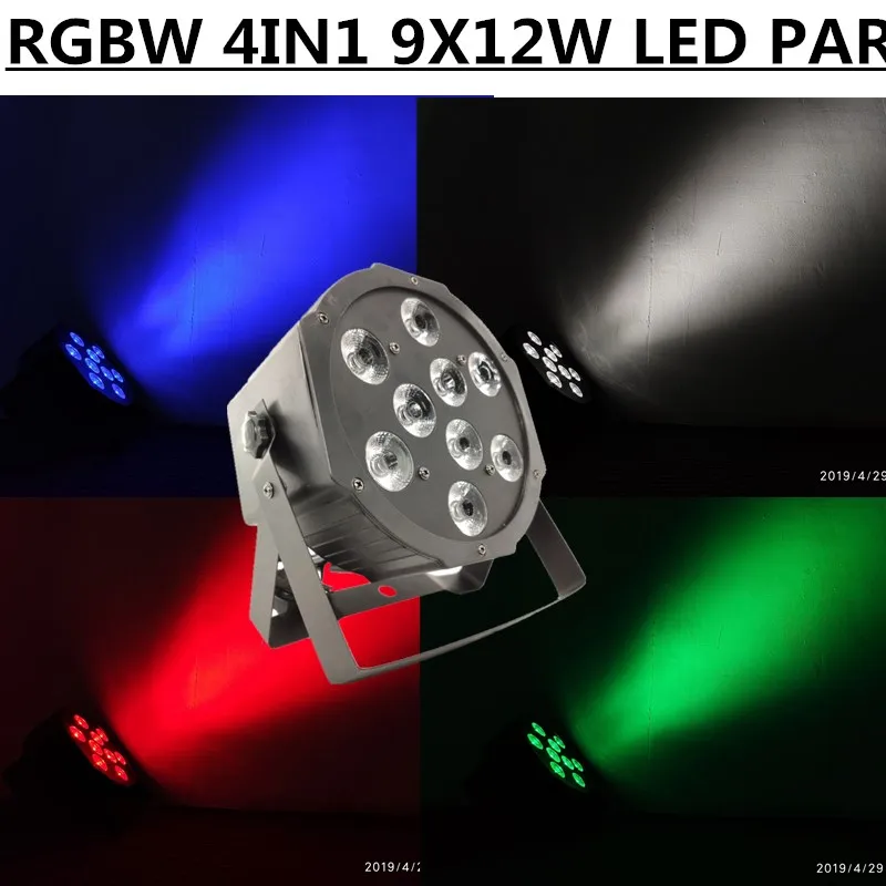 Новинка 9X12W RGBW 4in1led Par огни dmx512 плоские LED PAR дискотечные профессиональное dj