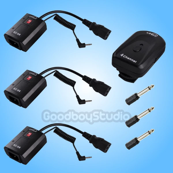 

Studio AC-04B 4 Channel Radio Studio Flash Trigger Transmitter + 3x Receiver