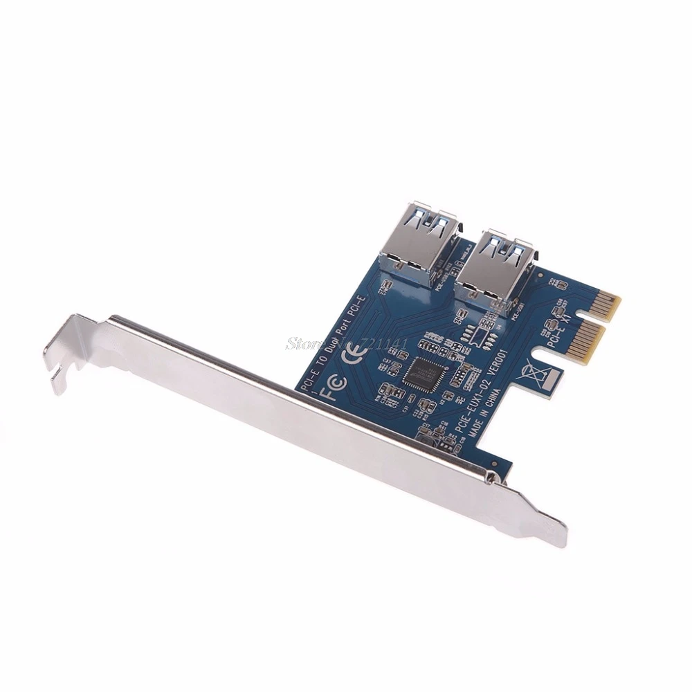 

PCI-E to PCI-E Adapter 1 Turn 2 PCI-E Slot One to Two USB 3.0 Mining Special Riser Card