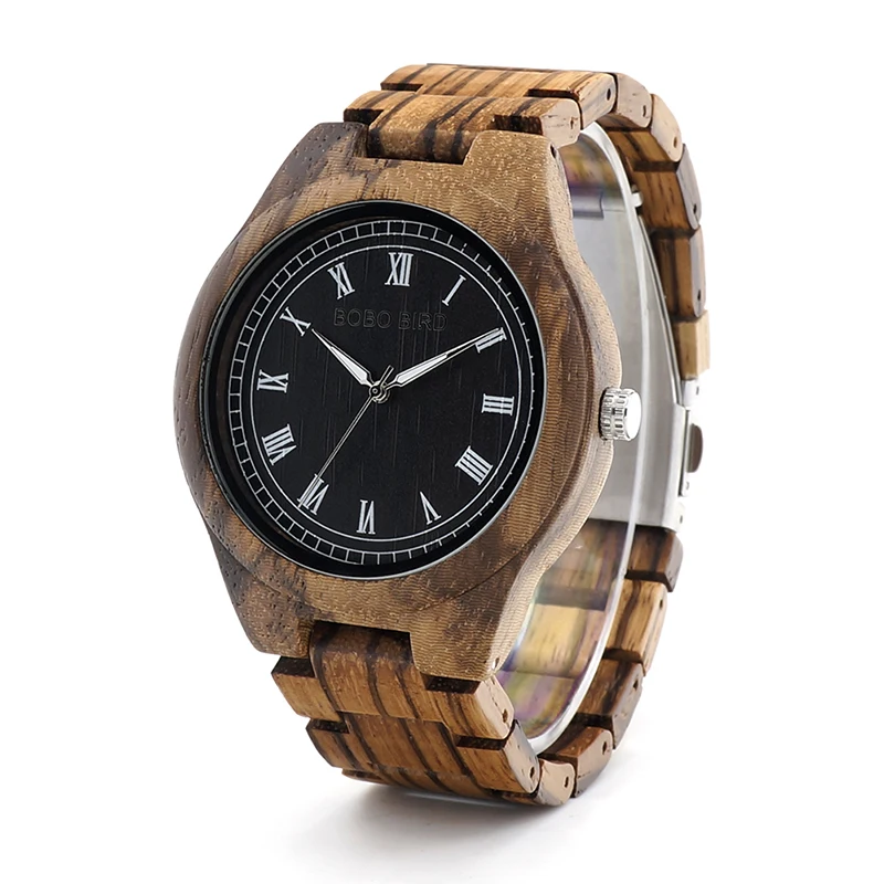 BOBO BIRD Wooden Watches Men Natural Wood Strap Handmade Japan Movement Quartz Wrist Watch Luxury Mens Gifts relogio masculino