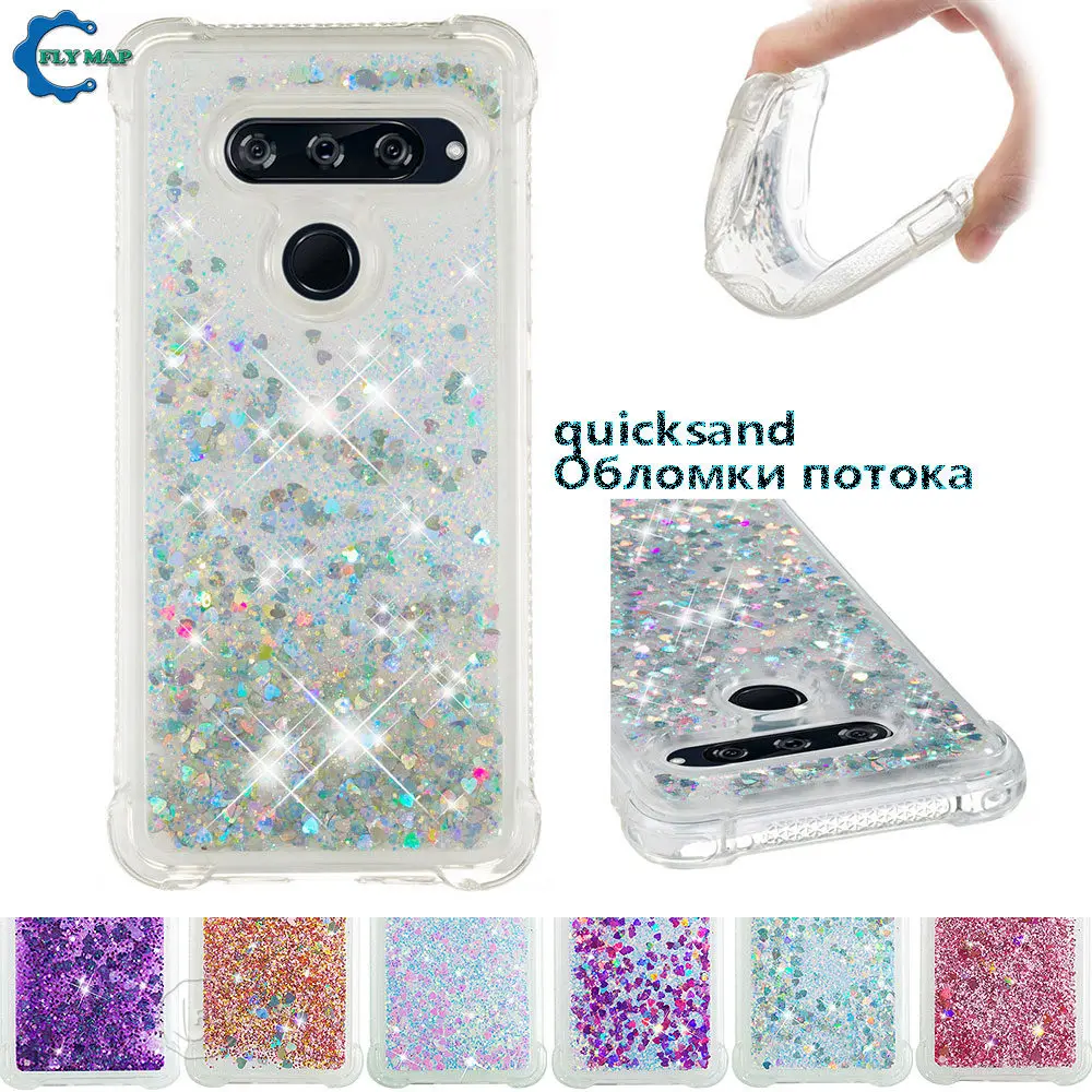 Чехол с блестящими звездами для LG V40 ThinQ V405QA LM-V405QA LM-V405TA V405UA LM-V405UA динамический