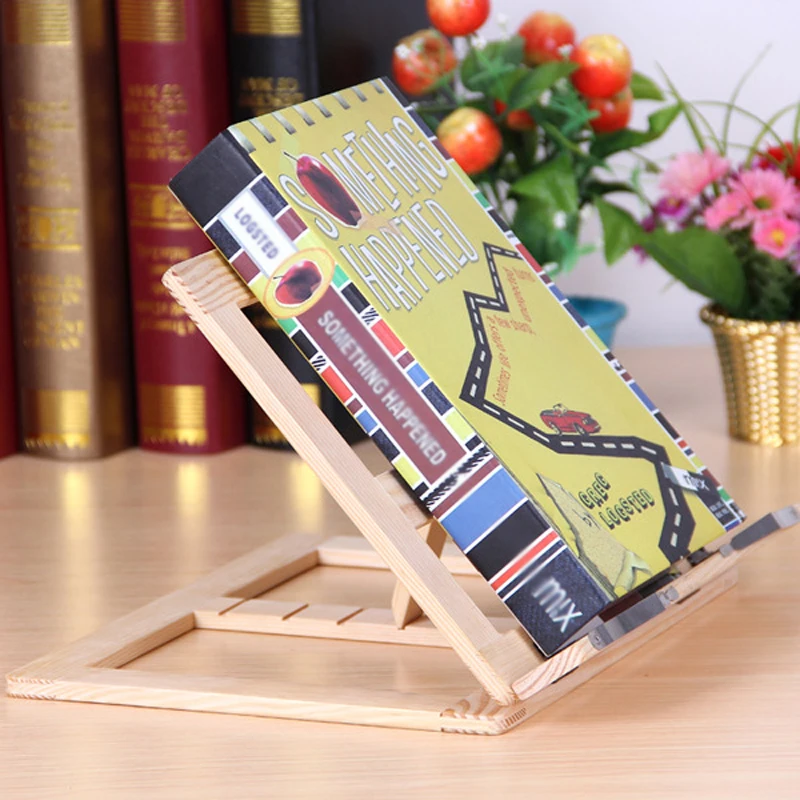  Creative Wooden Frame Reading Bookshelf Bracket Book Bookends Tablet PC Support Music Stand Wood Ta