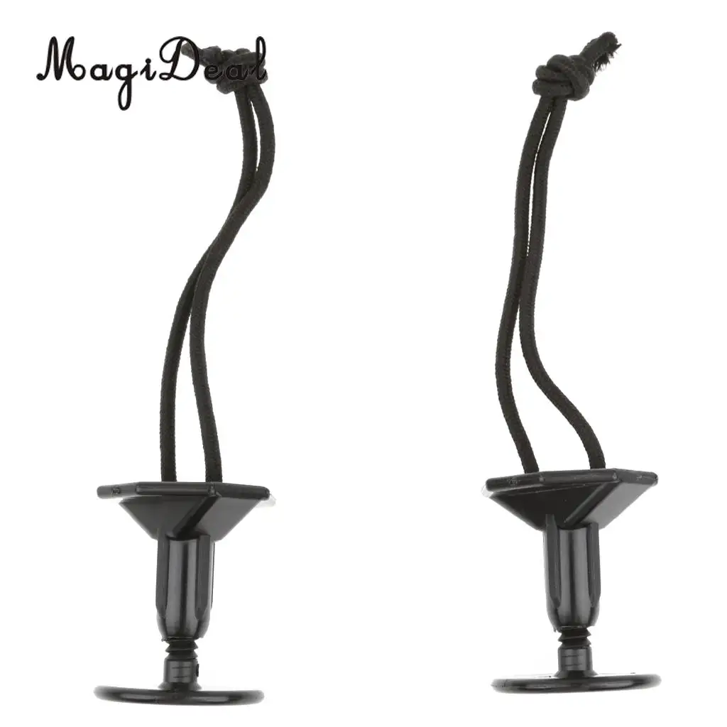 MagiDeal Hot Sale 2Pcs Black Bodyboard Surfboard Leash Plug With 12cm