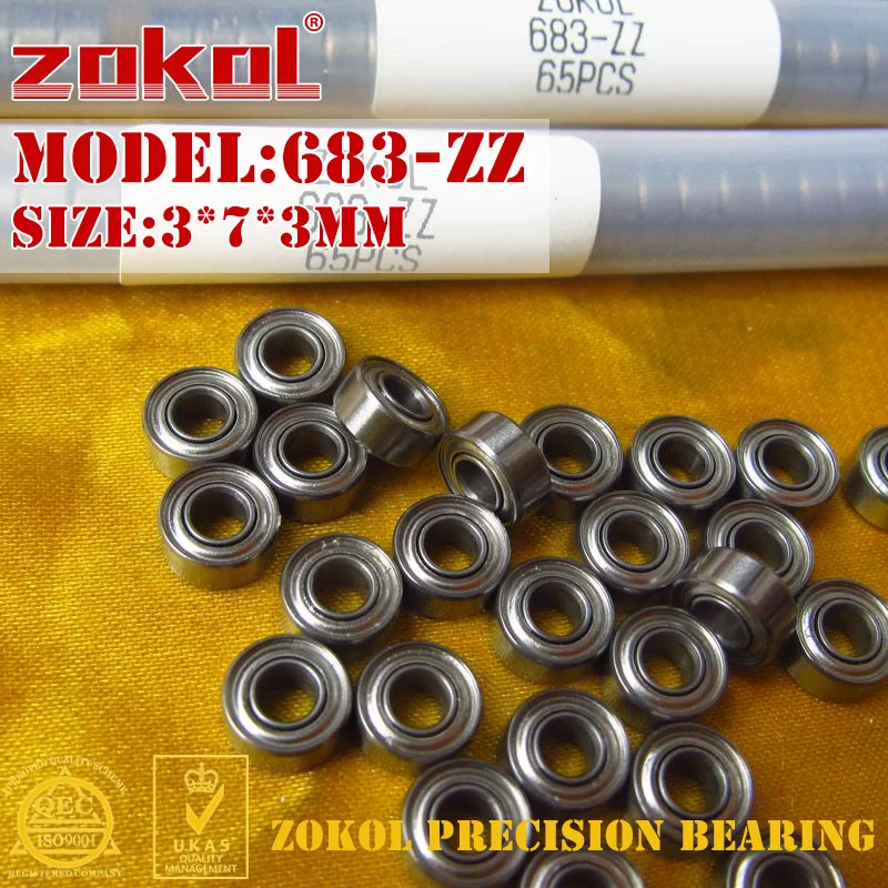 Подшипник ZOKOL 683 ZZ 683zz миниатюрный шариковый подшипник 3*7*3 мм с глубоким желобом Z