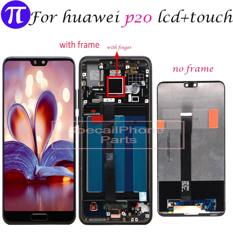

For Huawei P20LCD Display Touch Screen Digitizer Assembly Replacement for Huawei EML-L09 EML-L22 EML-L29 AL00 P20 LCD