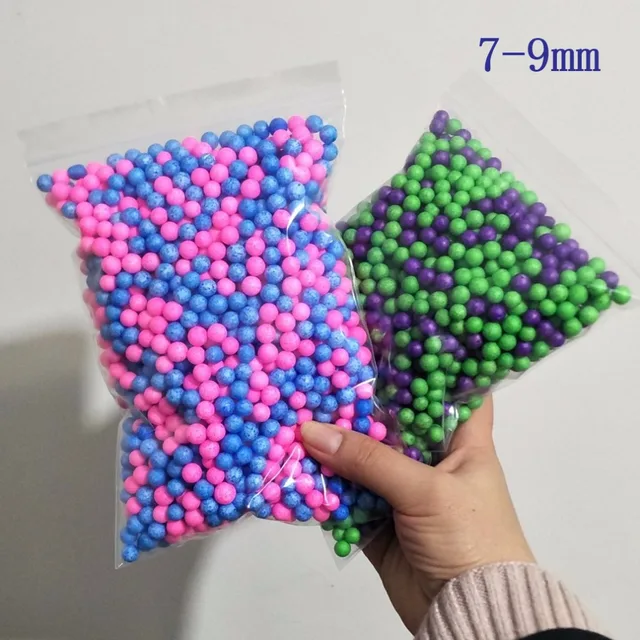 7-9mm 13g Bleeding colors DIY Snow Mud Particles Accessories Slime Balls Small Tiny Foam Beads For Floam Filler For DIY Supplies 1
