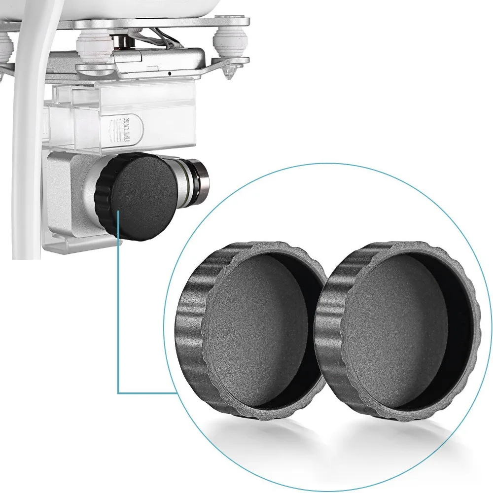 Neewer 2PCS Protective Lens Cover/Cap/Hood for DJI Phantom 4/DJI