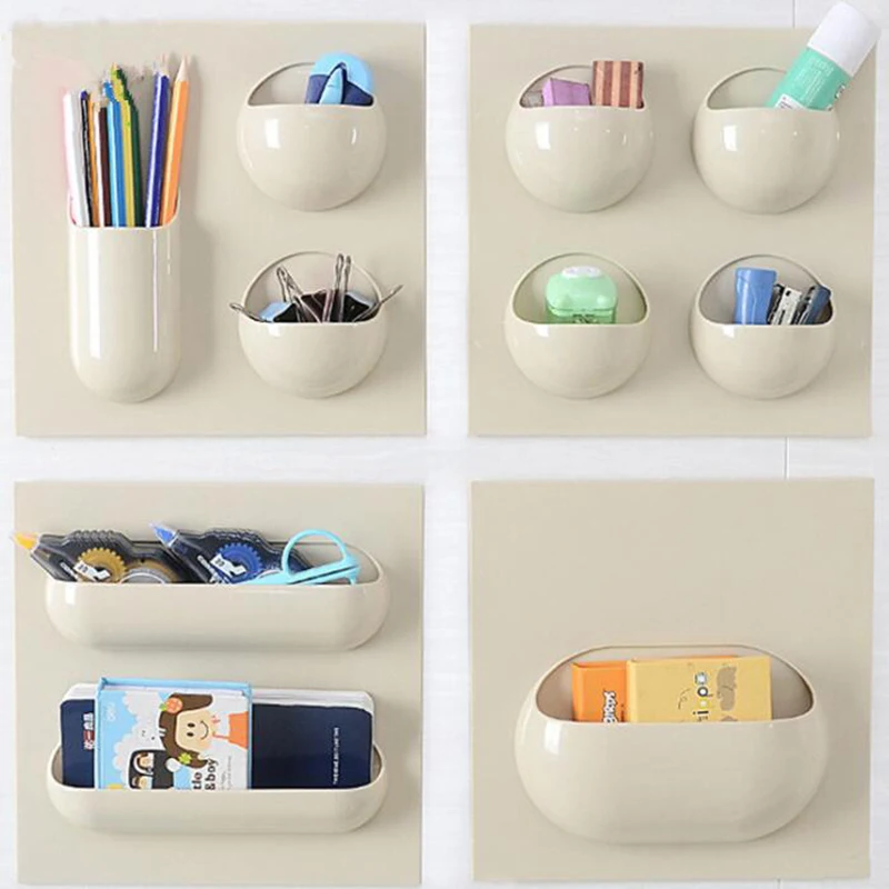 

22X22CM Home Shelf Creative Seamless Strong Wall Geometry Storage Storage Rack Bathroom Bathroom Plastic MultifunctionalABS Rack