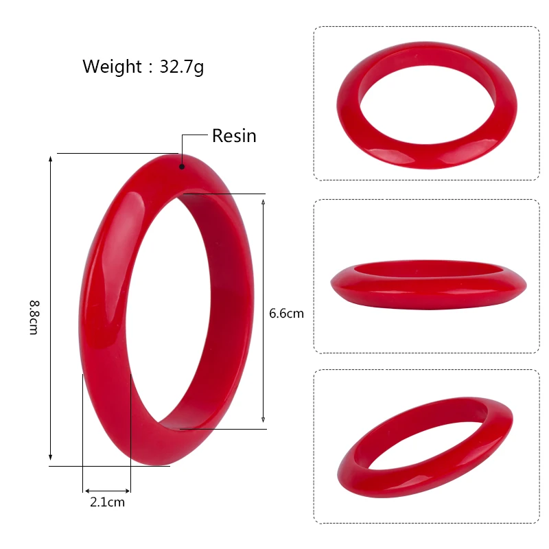 Trendy Resin Cuff Fashion Bracelet Bangles for Women Thin Geometric Acrylic Big Bracelets Simple Charm Wedding Gifts New Jewelry (5)