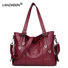 Lanzhixin Women Designer Leather Handbags Ladies Shoulder Bags Women Messenger Bags Crossbody Bags Bolsa Top Handle