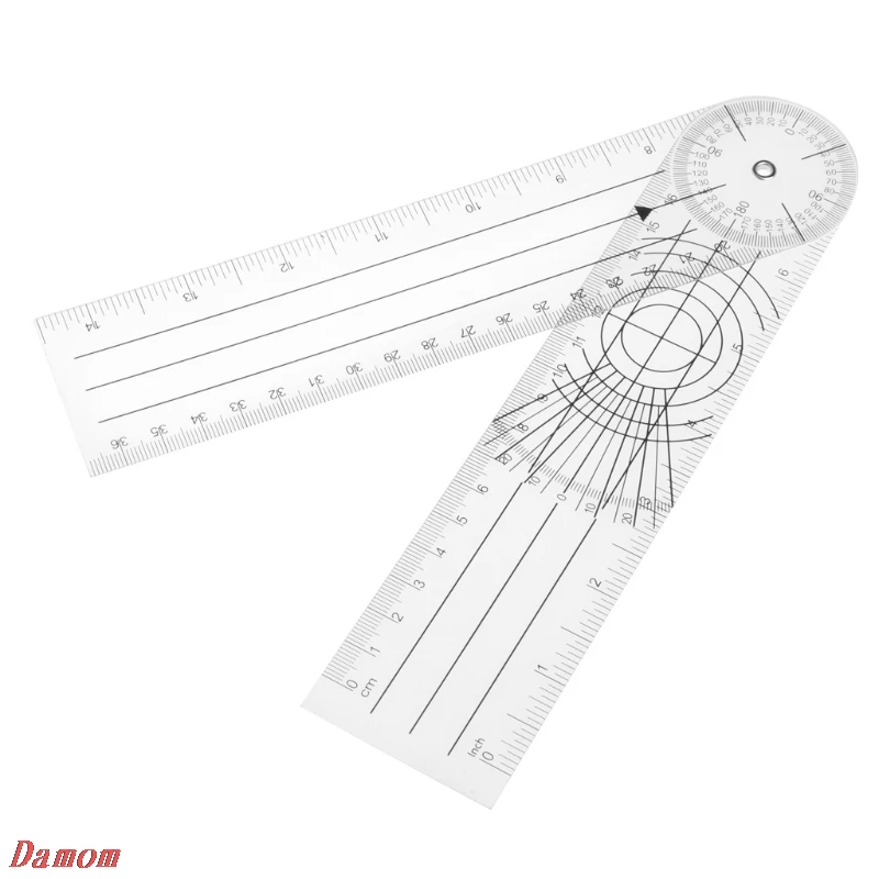 

Userful Multi-Ruler 360 Degree Goniometer Angle Medical Spinal Ruler CM/INCH