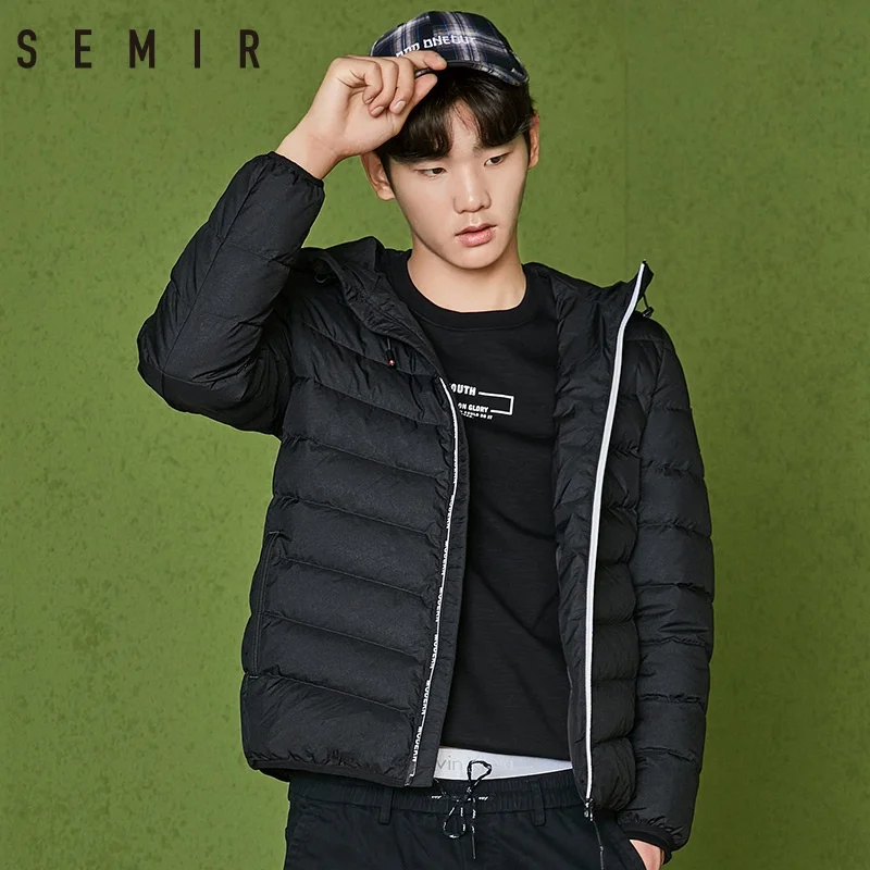 Мужская куртка пуховик SEMIR короткая приталенная в Корейском стиле модный теплый