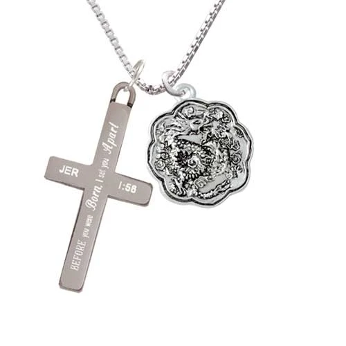 Dragon and Phoenix Medallion - I Set You Apart - Cross Necklace (1)