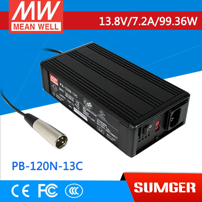 [CB] означает хорошо оригинальный pb-120n-13c 2 шт. 13.8 В 7.2a Meanwell pb-120n 99.36 Вт один Выход