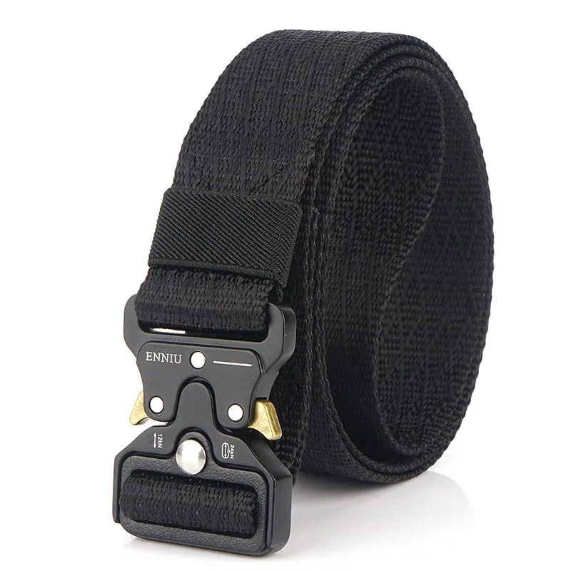 

Military Tactical Nylon Belt Metal Buckle Adjustable Army Outdoor Quick Release Hunting Training Nylon Belt Width 3.8CM
