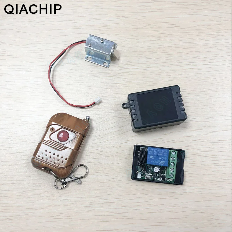 

432Mhz DC 12V 1 CH Electromagnetic Solenoid Valve Power Switch Lock + Remote Control Switch Latching RF Relay Receiver