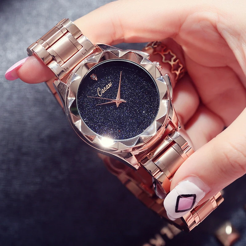 

Cacaxi Star Dial Design Women Watch Luxury Brand Ladies Casual Dress Quartz Clock Bracelet Wrist Watch For Women Reloj Mujer
