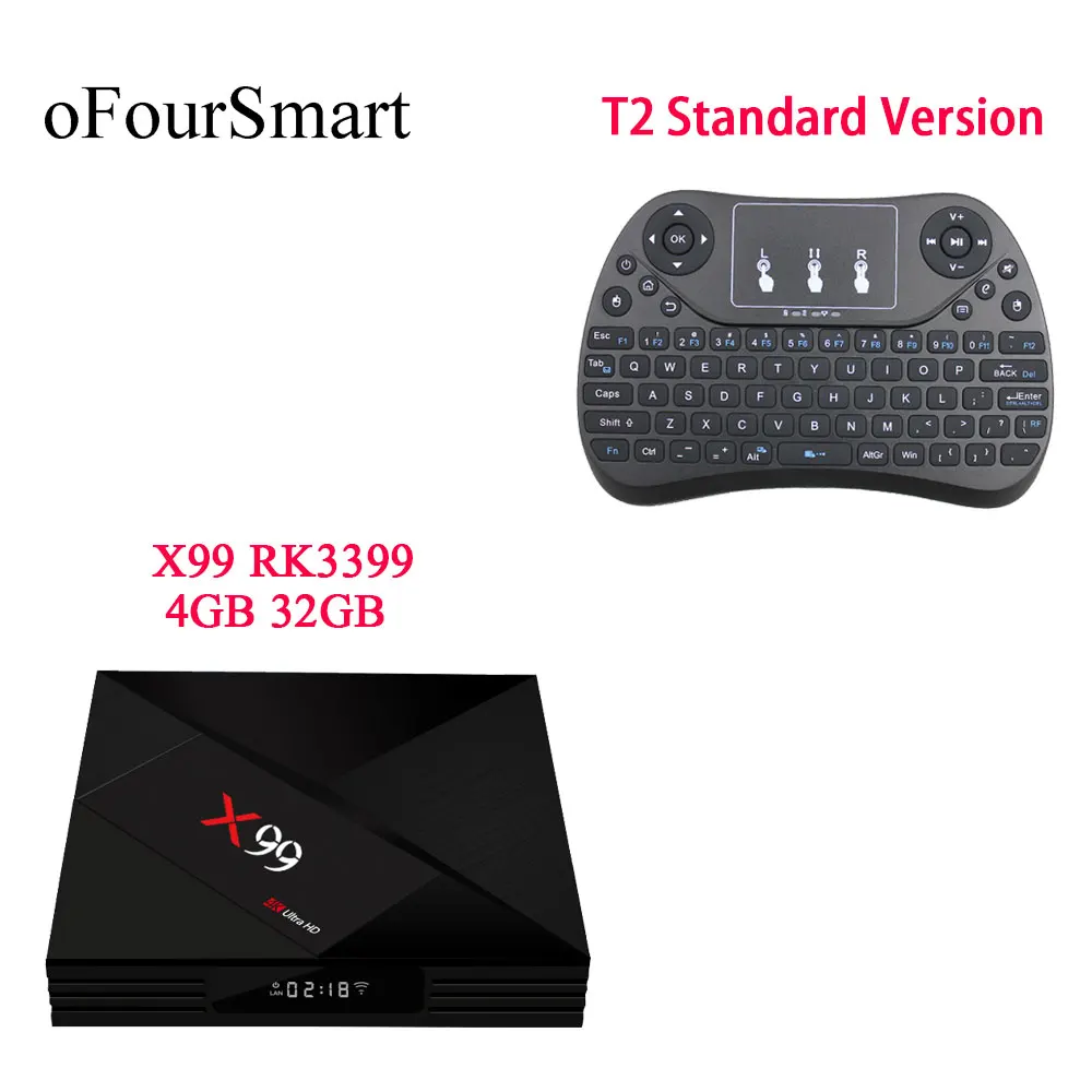 ТВ-приставка X99 RK3399 4g + 32g Android 7 1 двухдиапазонный Wifi медиаплеер 4k BT4.1