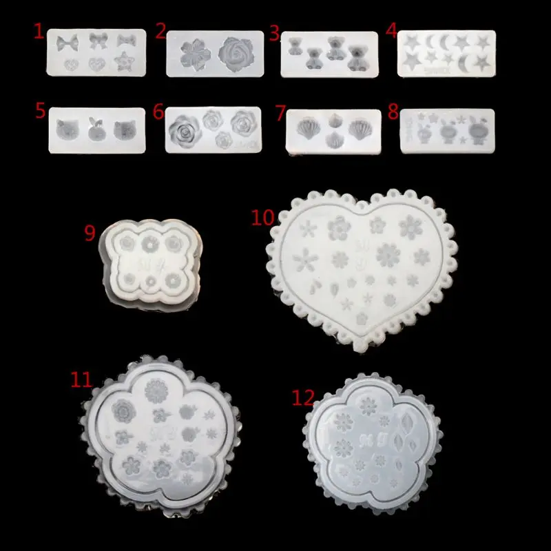 3D цветок силиконовые формы для дизайна ногтей Декоративный шаблон экспортный Создание украшений из каучука