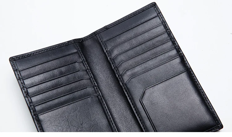 Lanspace carteiras masculinas de couro genuíno ultra