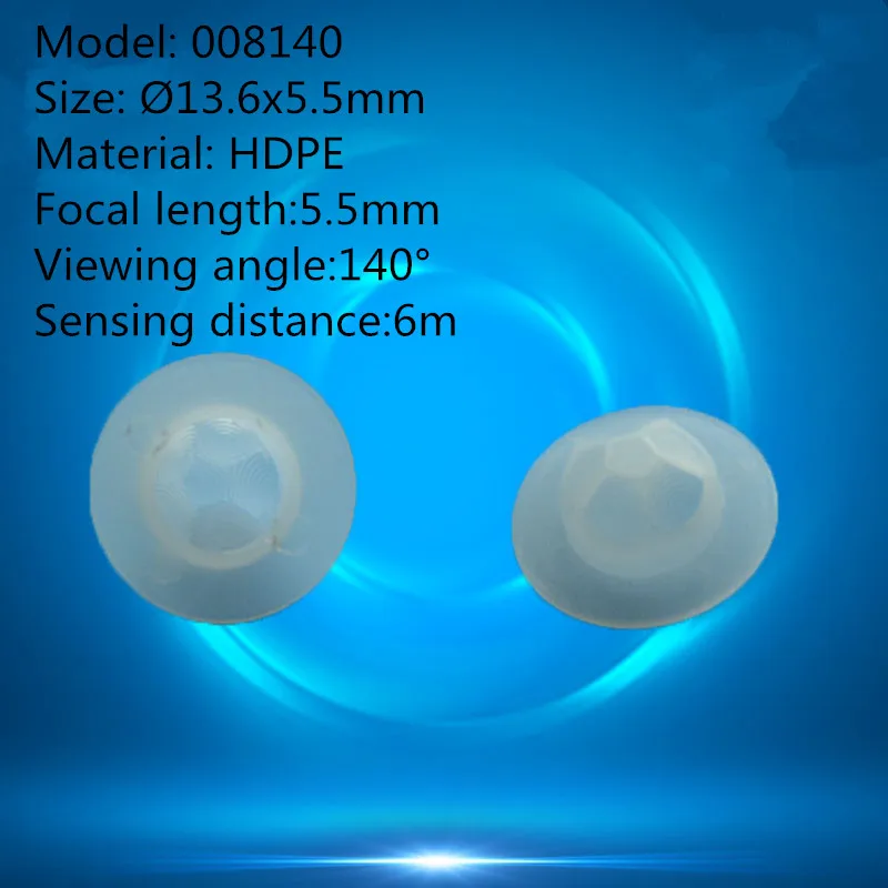50 шт. 008140 куполообразная форма человеческого тела Инфракрасный датчик HDPE пластиковая линза Френеля 13,6x5,5 мм фокусное расстояние 55 мм