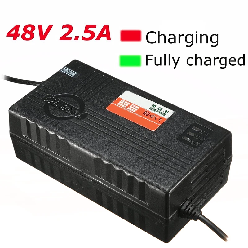 Mayitr 48V 2.5Amp 20AH Battery Charger Electric Scooter Adapter for Electric Car E-Bikes Scooters Power Tool Battery Pack