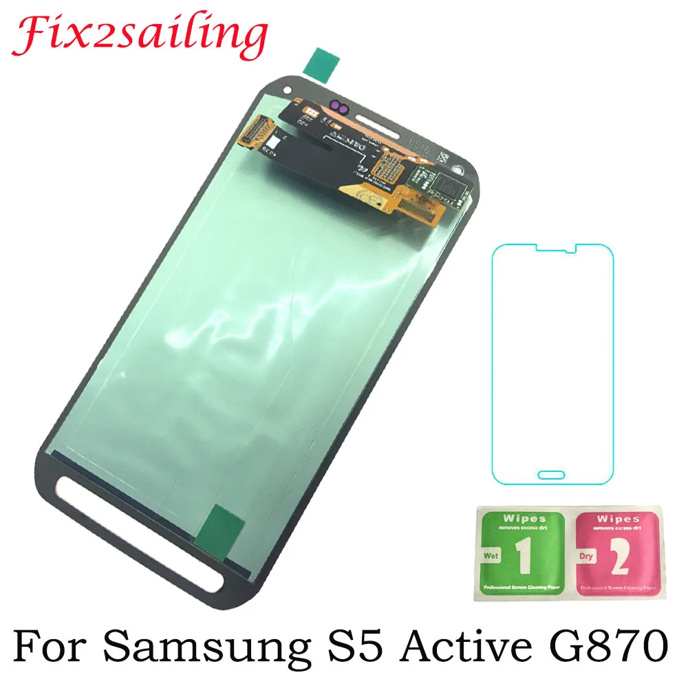 

Super Amoled Display Screen 5.10 inches For Samsung Galaxy S5 Active G870 LCD Display + Touch Screen Replacement G870 Tested LCD