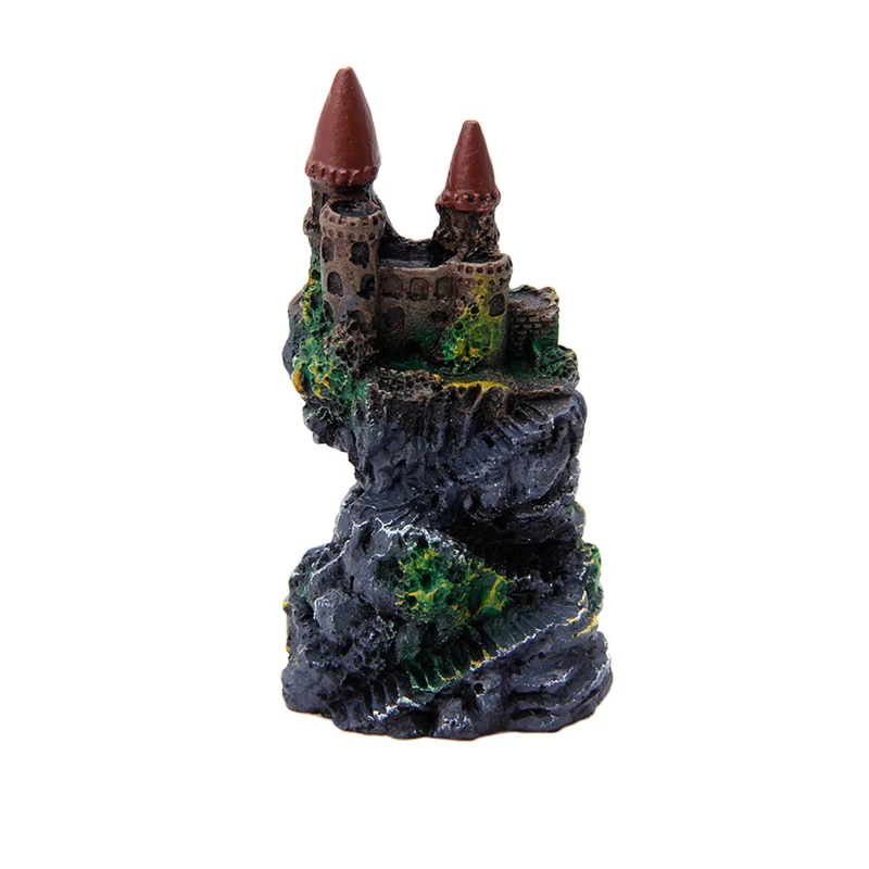 1Pc Fake Tower Castle For Aquarium Polyresin Ornament Fish Tank