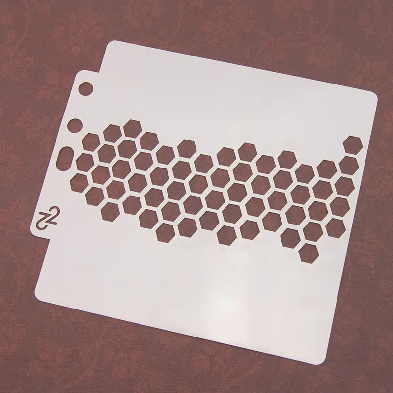 

Hexagon Pattern Sticker Painting Stencils for Diy Scrapbooking Stamps Home Decor Paper Card Template Decoration Album Crafts Art