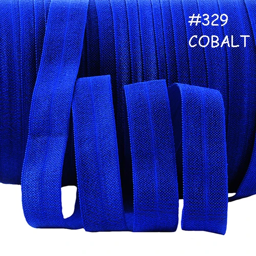 

Free shipping soft 5/8" cobalt #329 fold over elastic for hair tie or baby headband