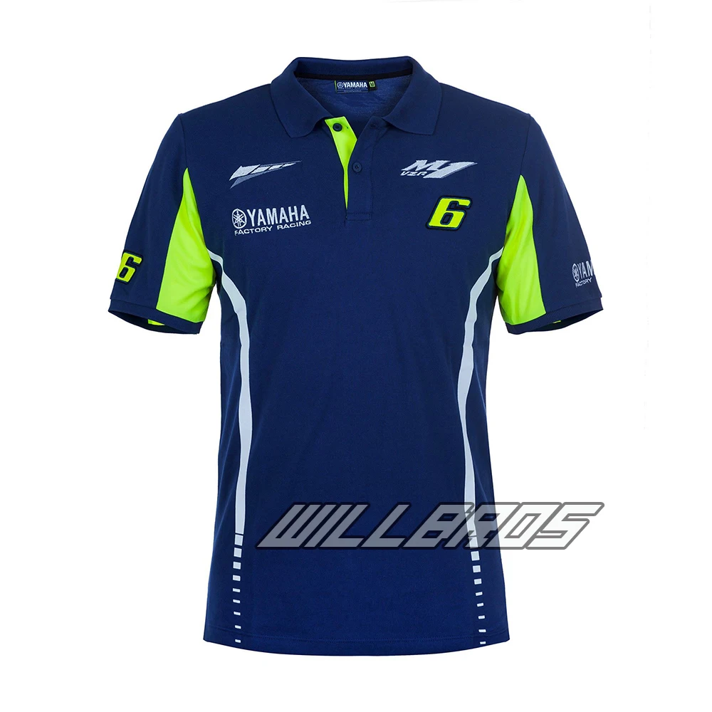 

Moto GP for Yamaha M1 Team Polo Shirt Motorcycle MENS Blue T-shirt
