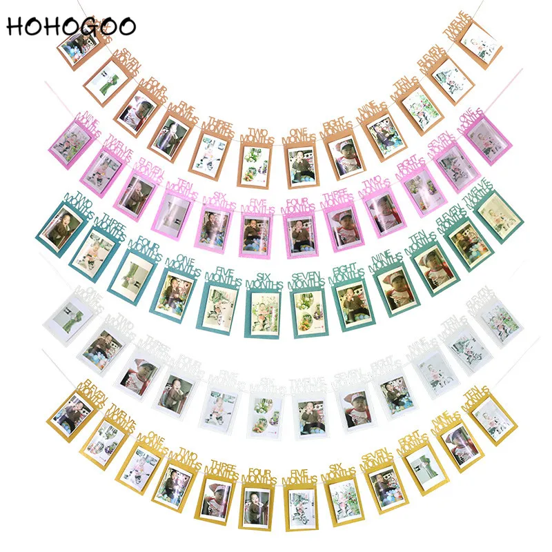 Hohogoo 1 Set 1 12 Mois Bricolage Photo Cadre Banniere Papier Mariage Bebe Douche Anniversaire Fete Photos Photo Album Decoration Aliexpress Hohogoo 1 Set 1 12 Mois Bricolage Photo Cadre Banniere Papier Mariage Bebe Douche Anniversaire Fete Photos Photo Album Decoration Aliexpress