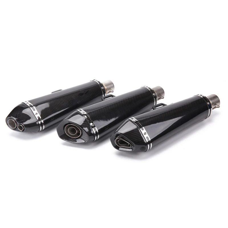51MM Universal Carbon Fiber Exhaust Muffler Pipe With Movable DB Killer