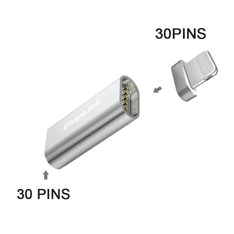 Mirco usb type C магнит с разъемом адаптер Micro USB для type-C кабель зарядного устройства микро-usb Магнитный адаптер для мобильных телефонов - Цвет: 30pin to 30Pin