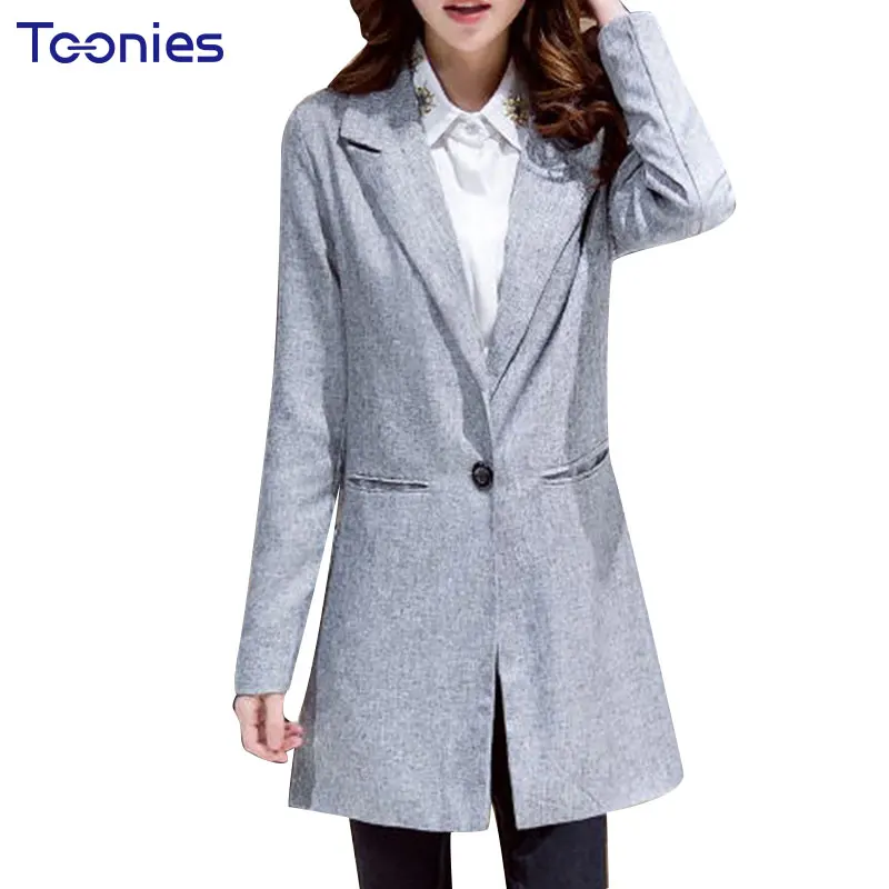 2018 New Blazers Women Slim Gray Clothing Outwear Coats and Jackets ...