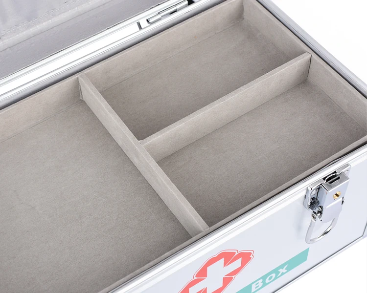 Алюминиевый сплав первой помощи аварийный комплект выживания коробка пустая медицина коробка для хранения многослойная семья