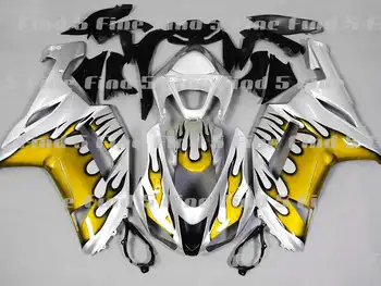 

yellow flame silver black for KAWASAKI Ninja ZX-6R 07-08 ZX6R 07 08 ZX6R 636 2007-2008 ZX 6R 2007 2008 ABS fairing kit Y30