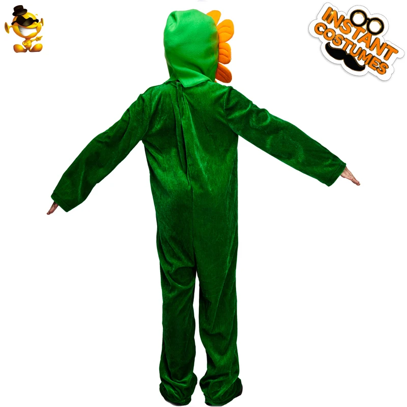 DSPLAY Mens Sunflower Jumpsuit Costume One Size Green