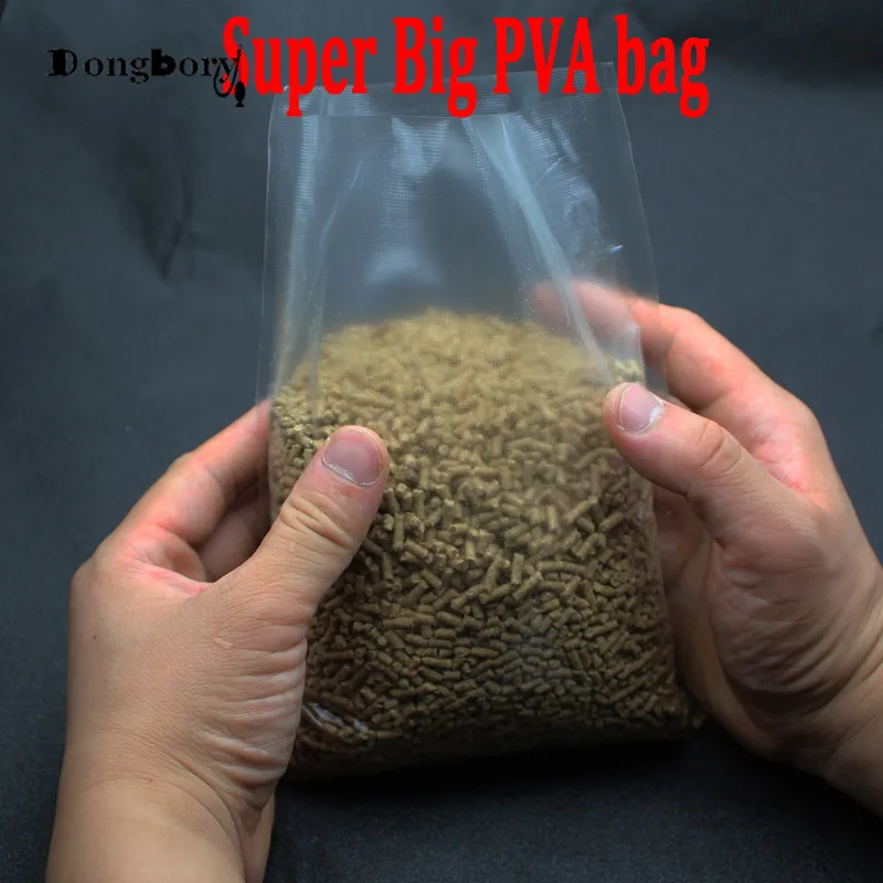 50 шт. супер большая Водорастворимая PVA сумка 15x20см для ловли карпа рыболовные