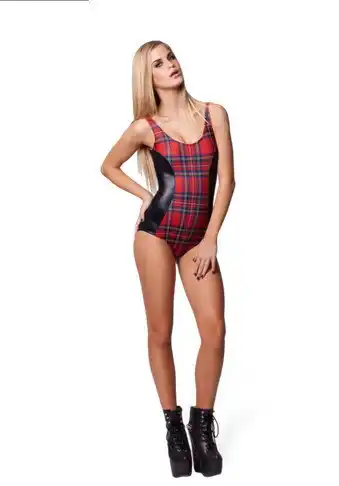 tartan bodysuit