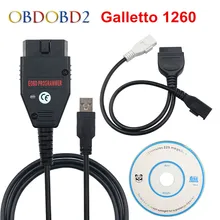 Лучшее качество Galletto 1260 ECU чип Тюнинг инструмент EOBD Flasher ECU Flasher зеленый PCB FTDI FT232RQ чтение и запись