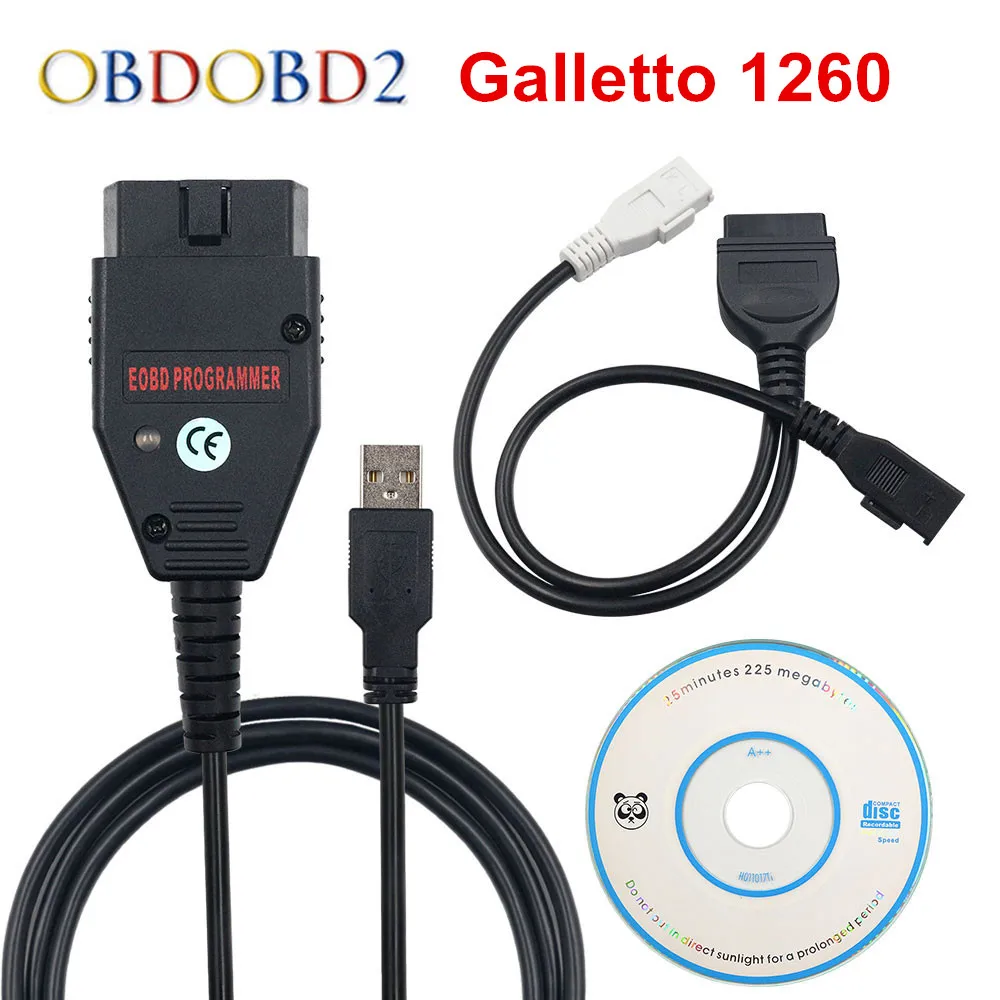 Лучшее качество Galletto 1260 Чип ECU Инструмент настройки EOBD Flasher устройство для перепрограммирования ЭБУ зеленый PCB FTDI FT232RL читать и писать